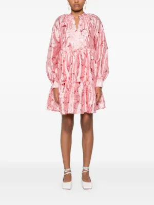 stine goya ワンピース One Sleeve Maxi Dress w/Bow Strap - Pencil Garden - Stine Goya