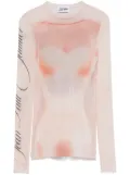 Jean Paul Gaultier silhouette-print T-shirt - Pink