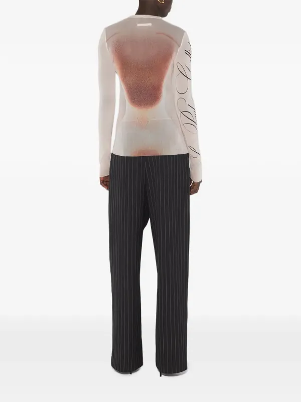 Jean Paul Gaultier silhouette-print T-shirt | Pink | FARFETCH