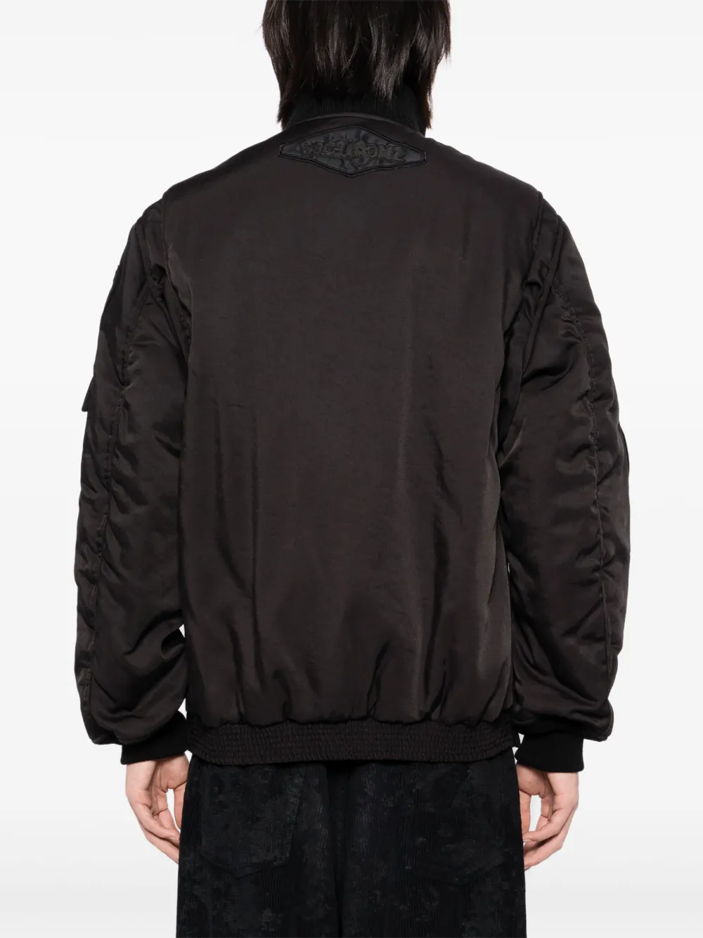 sacai Bomberjack met logo badge Zwart