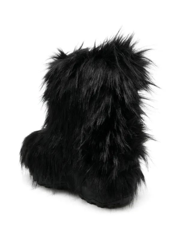 Sacai faux-fur Boots Black FARFETCH ZA