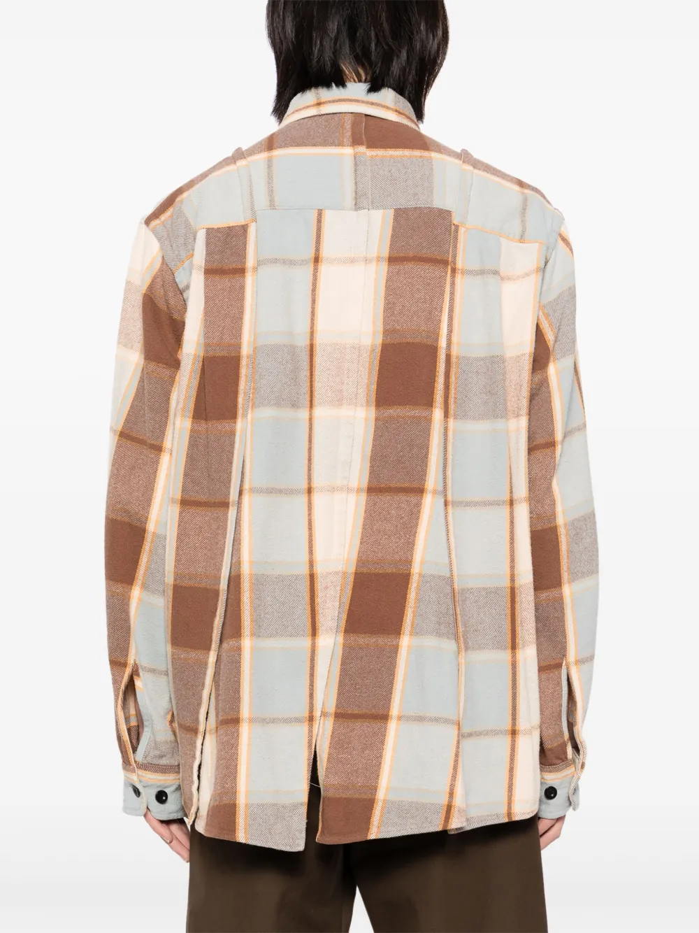 sacai Flanellen overhemd Bruin