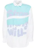 Comme Des Garçons Shirt patchwork shirt - White