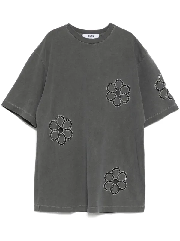MSGM Embroidery T-shirt | Grey | FARFETCH