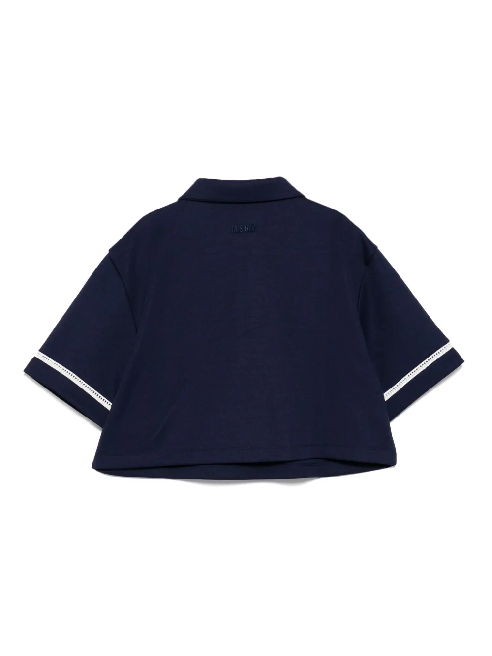 MSGM T-shirt met geborduurd logo - Blauw