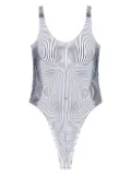 Jean Paul Gaultier striped swimsuit - White