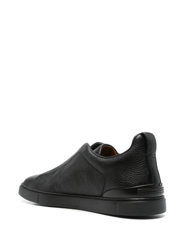 【Zegna】 Triple Stitchレザースニーカー Zegna Triple Stitch レザースニーカー | ニュートラル