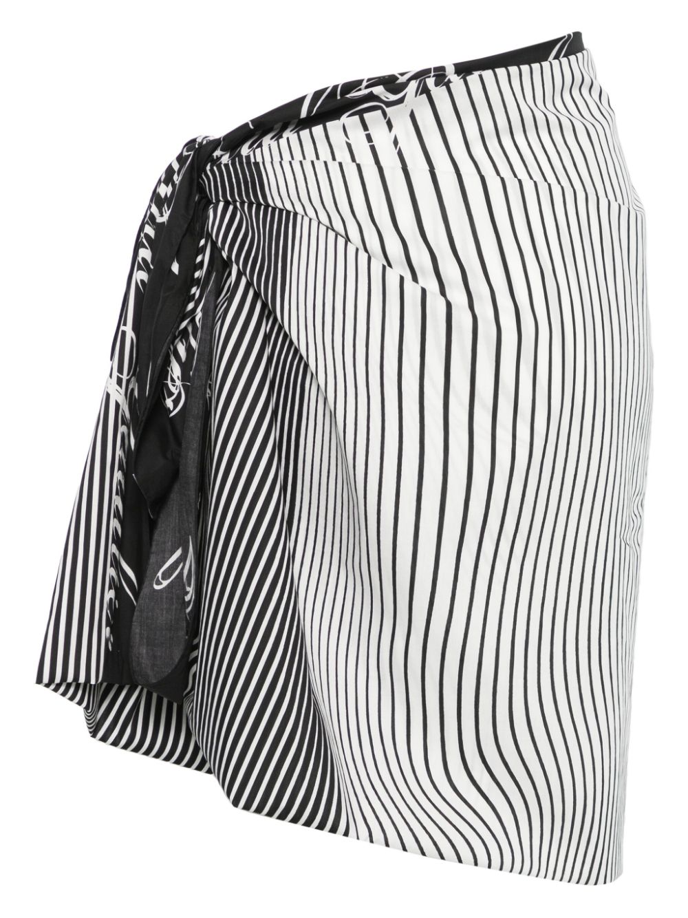 Jean Paul Gaultier striped sarong - Black