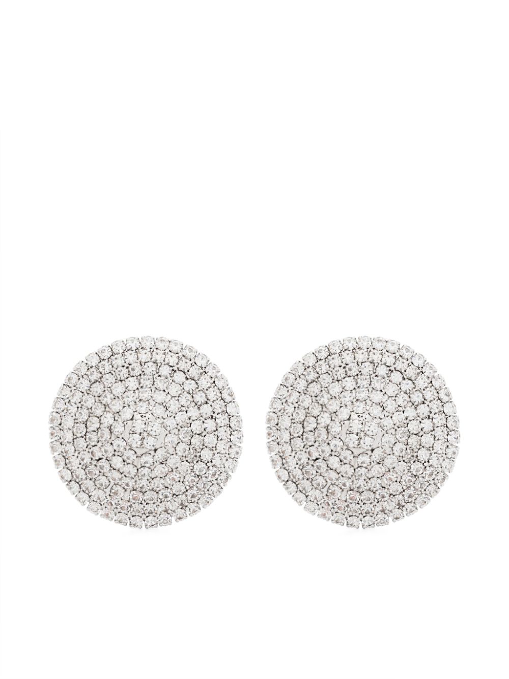 Self-Portrait crystal-embellished earrings - Silver