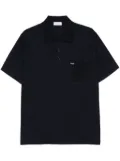 Ferragamo jacquard-pocket V-neck polo shirt - Blue