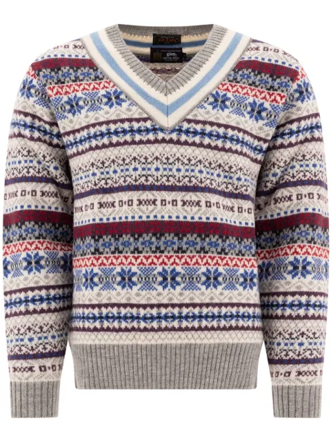 BEAMS PLUS Pullover mit Intarsienmuster