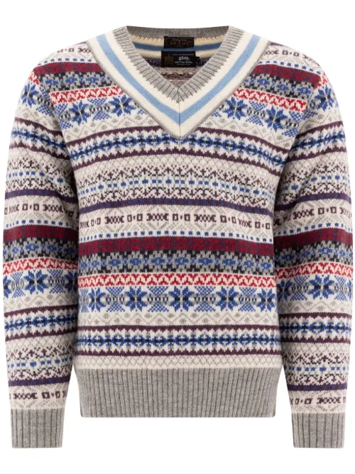 Pull en maille intarsia - BEAMS PLUS - Modalova