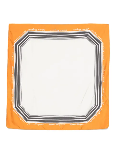 Ferragamo Pre-Owned 1970s logo-print edge scarf 
