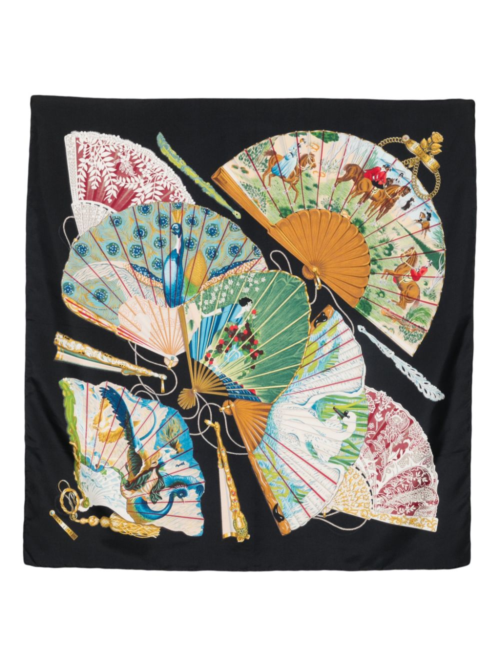 Hermès Pre-Owned 2000s silk scarf - Black