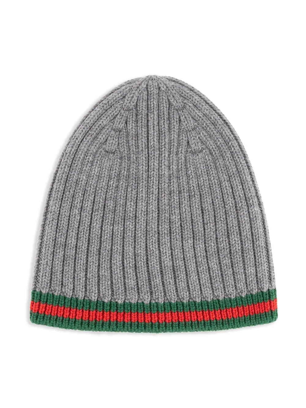 Gucci Kids Web Stripe beanie | Grey | Image 1