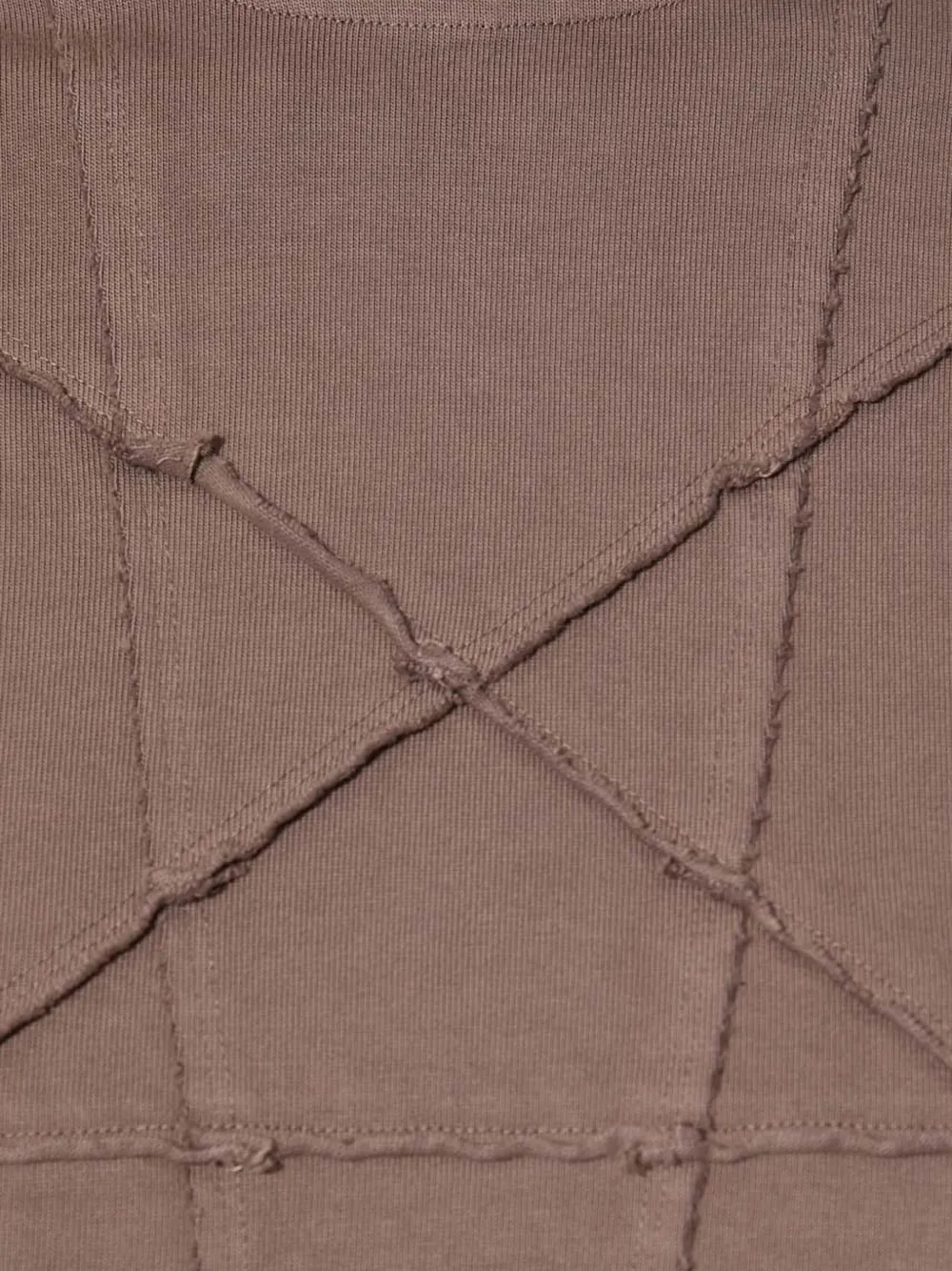 Rick Owens Drkshdw Stitched-panels Sweatshirt In Brown