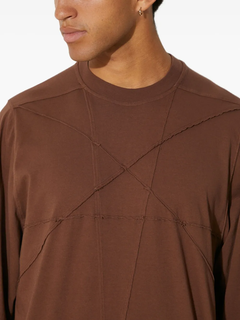 Rick Owens Drkshdw Drkshdw By Rick Owens Man Sweatshirt Brown Size Xl Cotton In Brown