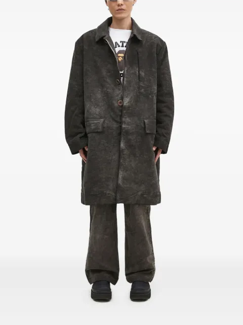 Rick Owens DRKSHDW buttoned patch-pocket coat