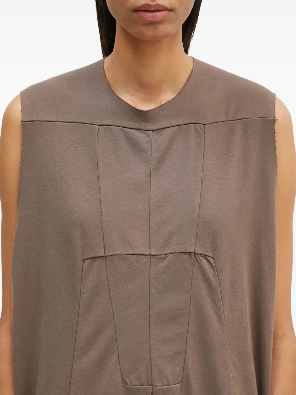 Rick Owens DRKSHDW panelled sleeveless top Bruin