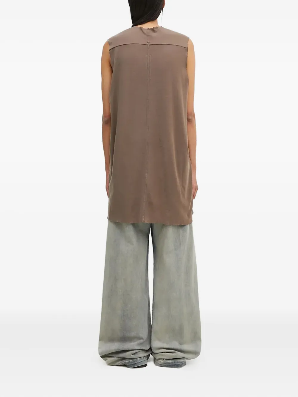 Rick Owens DRKSHDW panelled sleeveless top Bruin