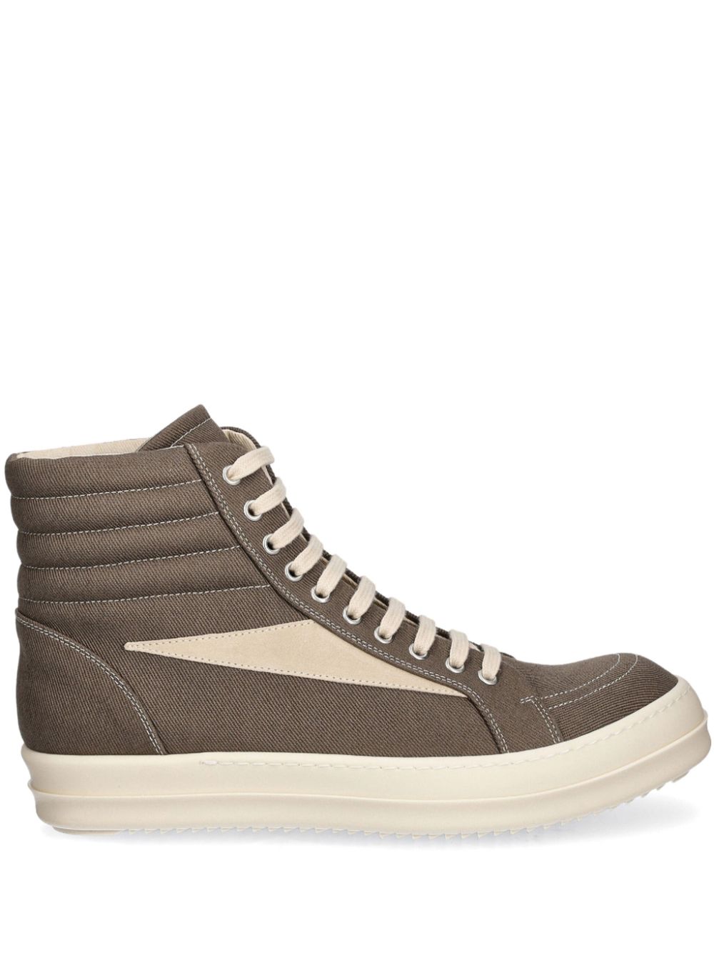 Rick Owens DRKSHDW padded high-stop sneakers Brown