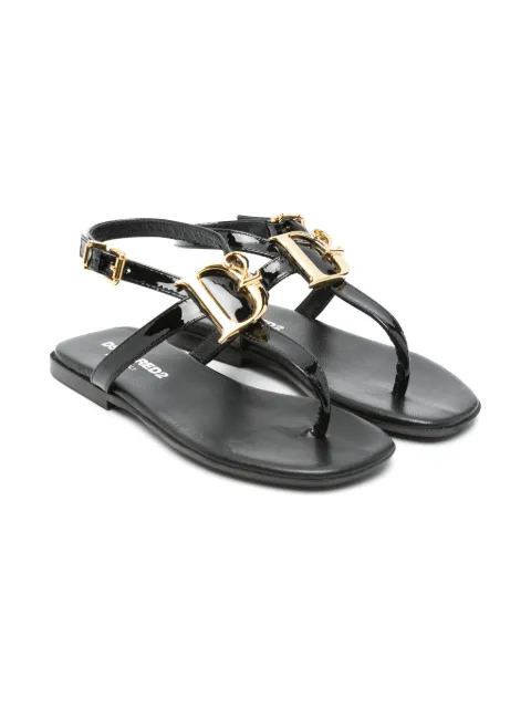 DSQUARED2 KIDS sandalias con placa del logo
