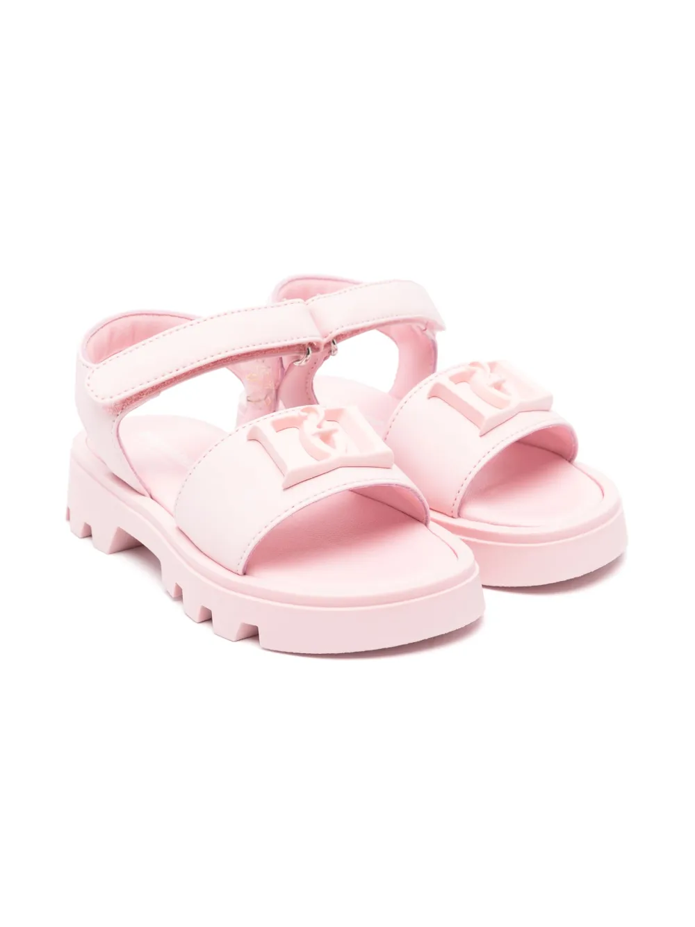 DSQUARED2 KIDS Sandalen met logoplakkaat Roze