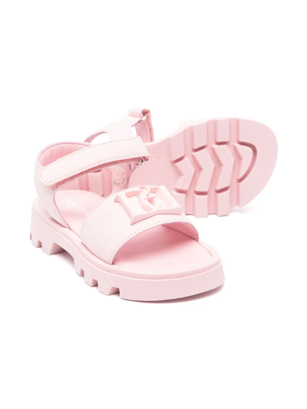 DSQUARED2 KIDS Sandalen met logoplakkaat - Roze