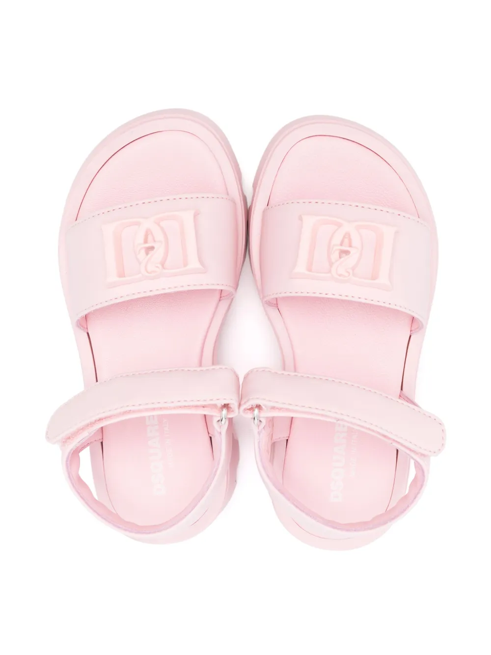 DSQUARED2 KIDS Sandalen met logoplakkaat Roze