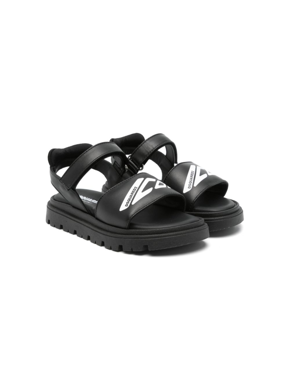 DSQUARED2 KIDS Icon-print sandals – Black