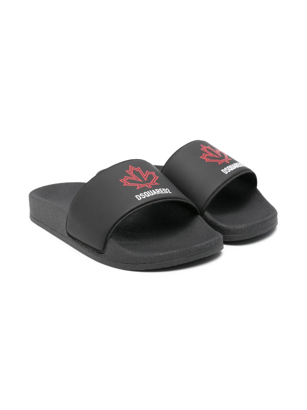 DSQUARED2 KIDS Sandalen met logoprint Zwart