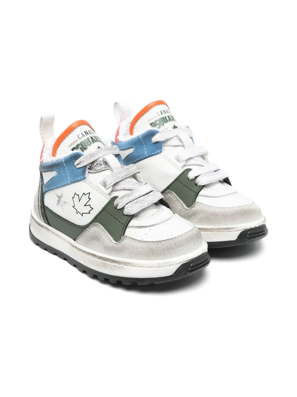 DSQUARED2 KIDS Sneakers met colourblocking Wit