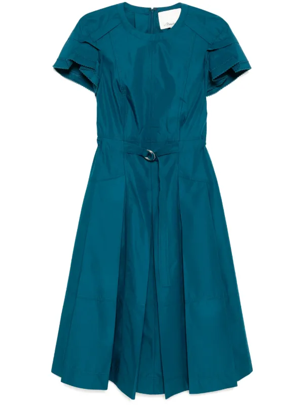 3.1 Phillip Lim petal-sleeves Midi Dress | Blue | FARFETCH GE
