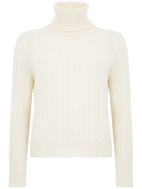 TABARONI CASHMERE cable-knit jumper