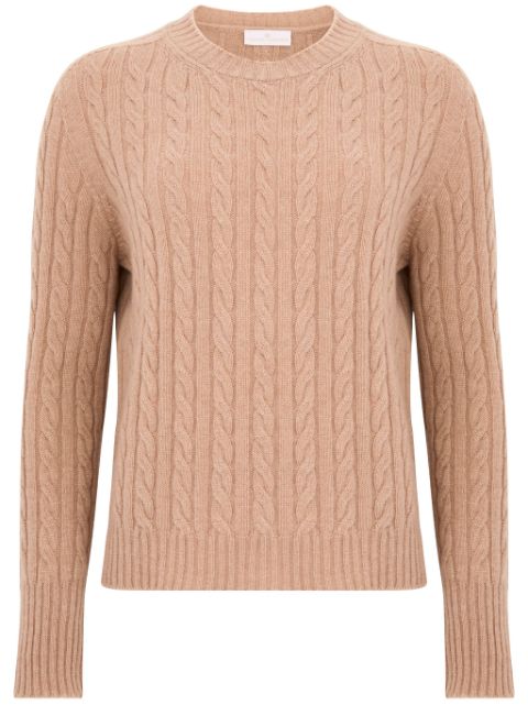 TABARONI CASHMERE cable-knit jumper