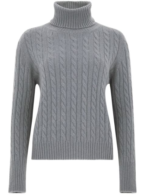 TABARONI CASHMERE cable-knit sweater