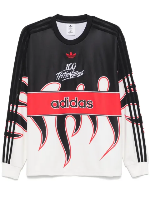 adidas playera con logo bordado de adidas x 100 Thieves