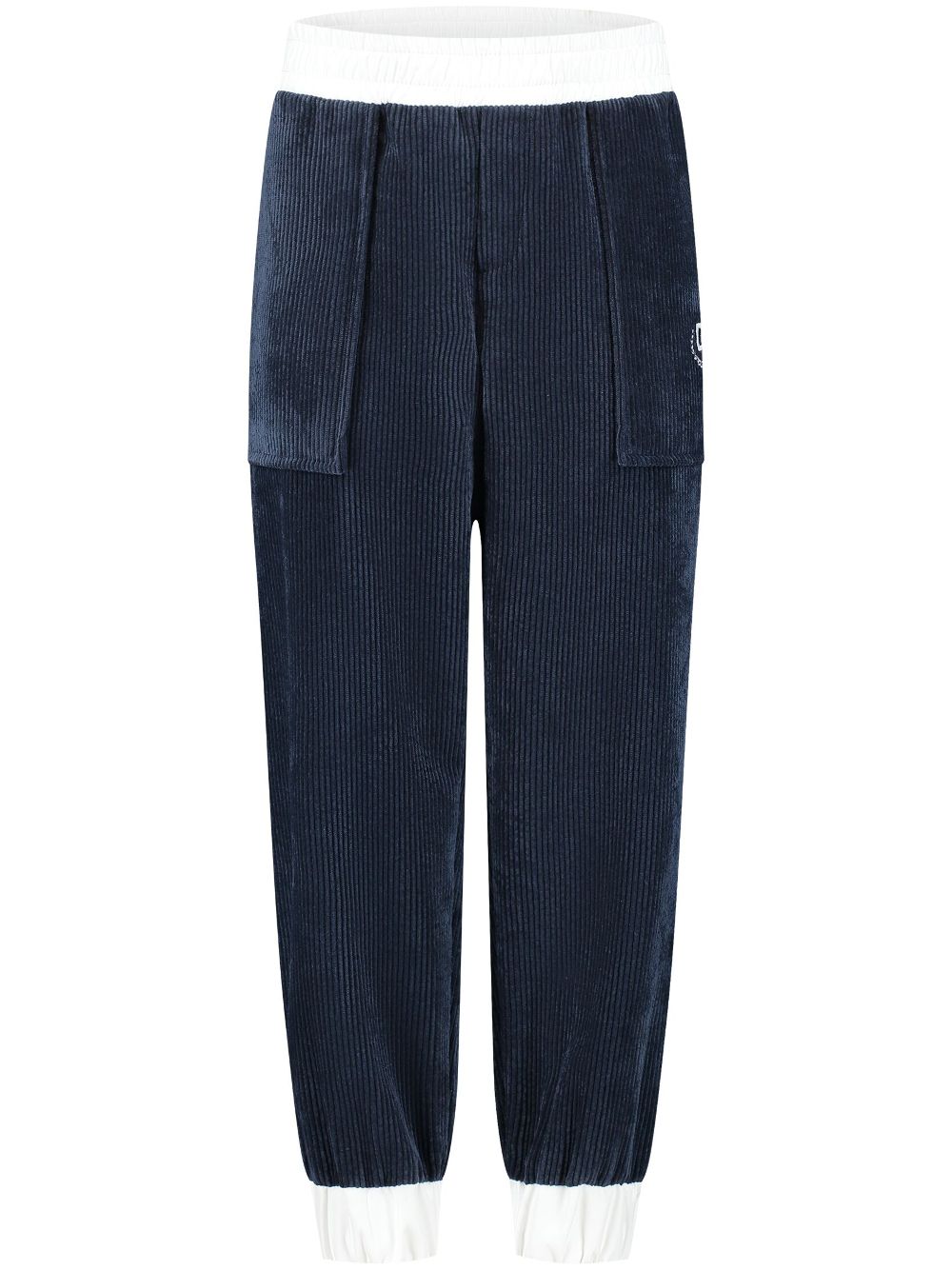 Dolce & Gabbana Kids corduroy track pants - Blue