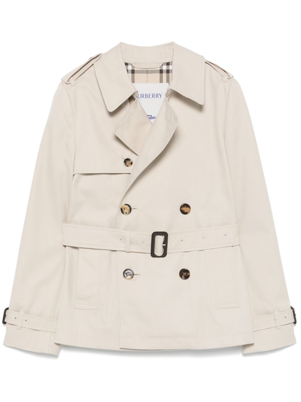 Burberry Trenchcoat met dubbele rij knopen Beige