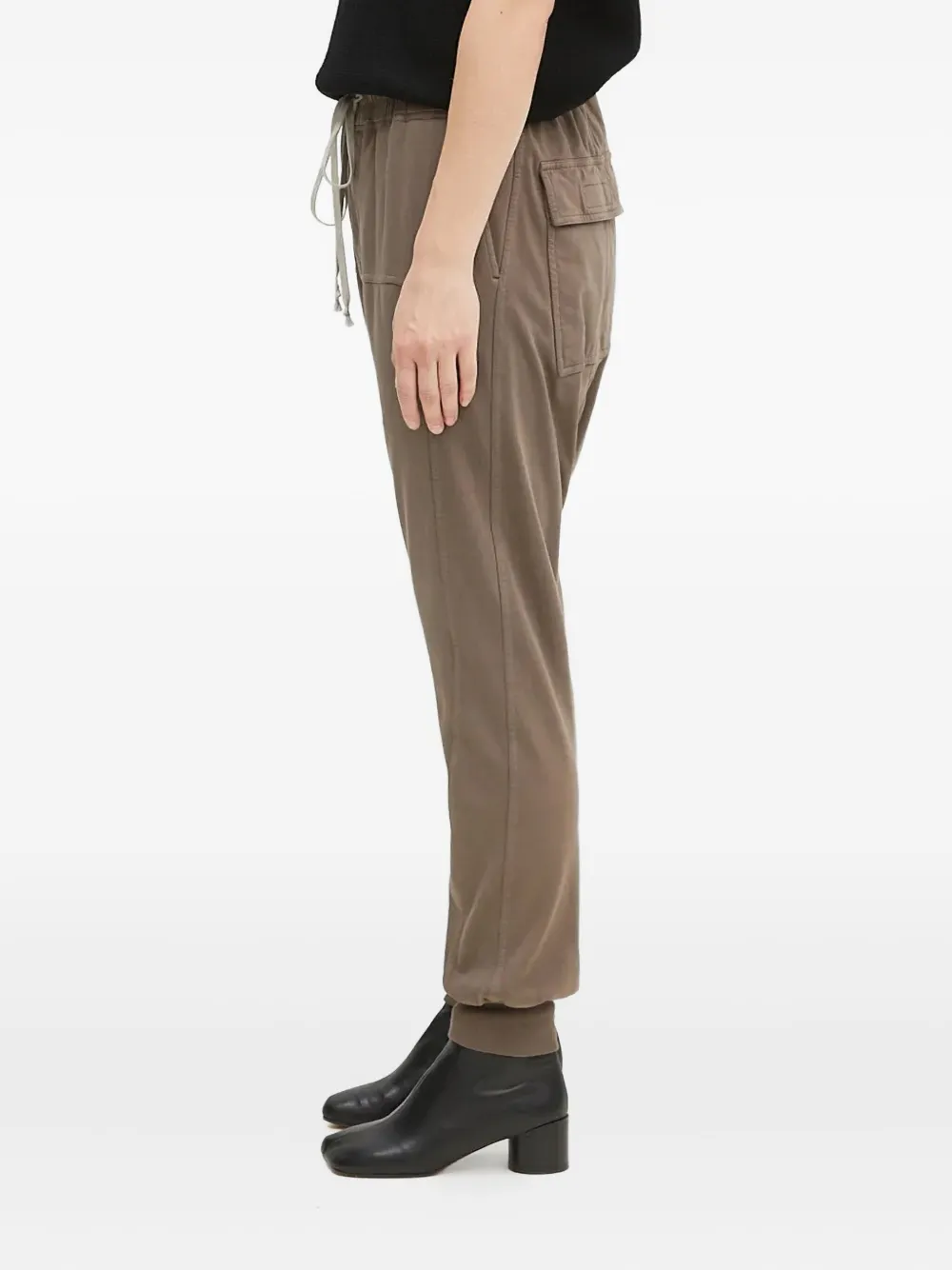 Rick Owens Drkshdw Drawstring Pocket Trousers In Brown