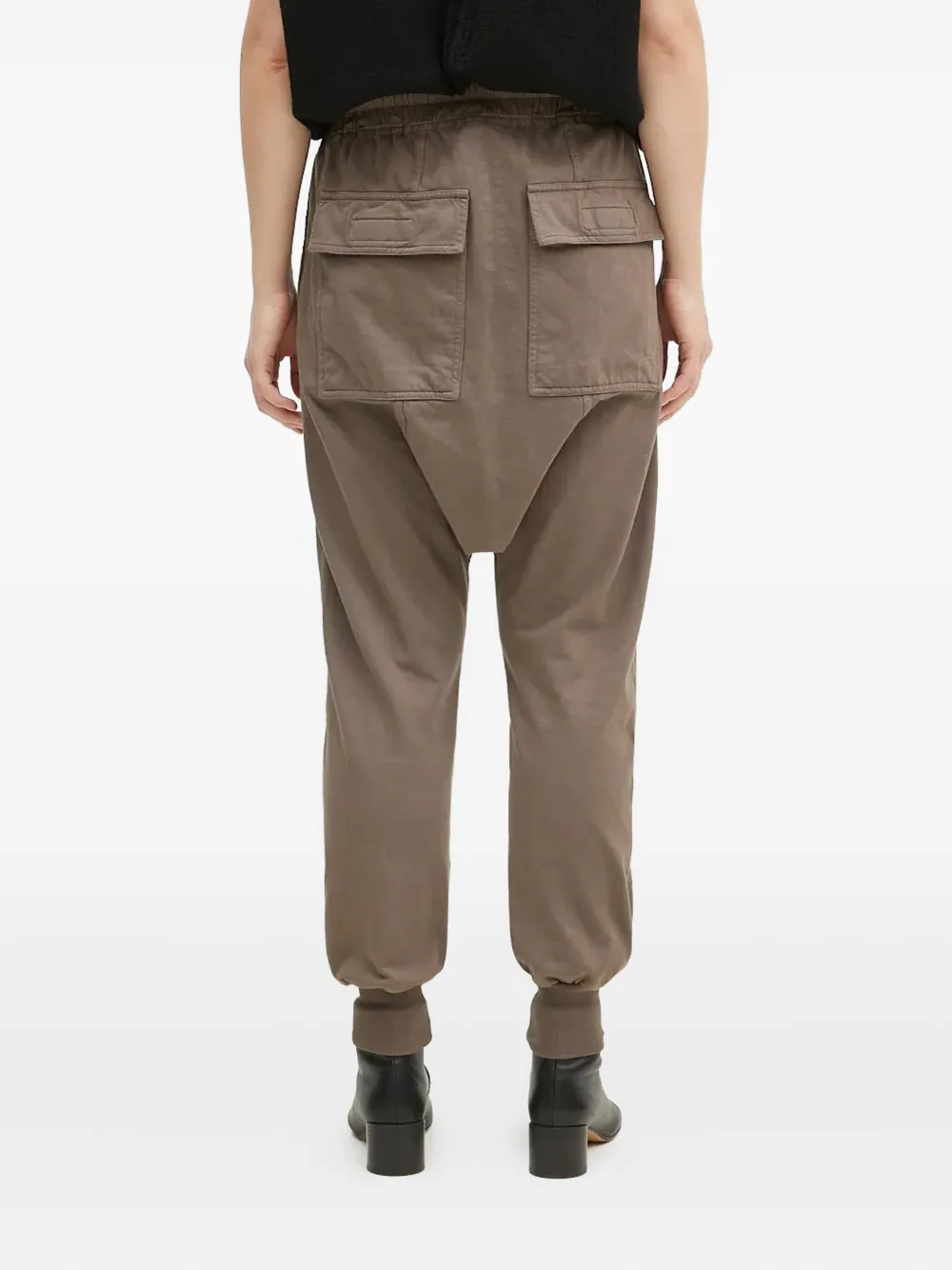Rick Owens Drkshdw Drawstring Pocket Trousers In Brown