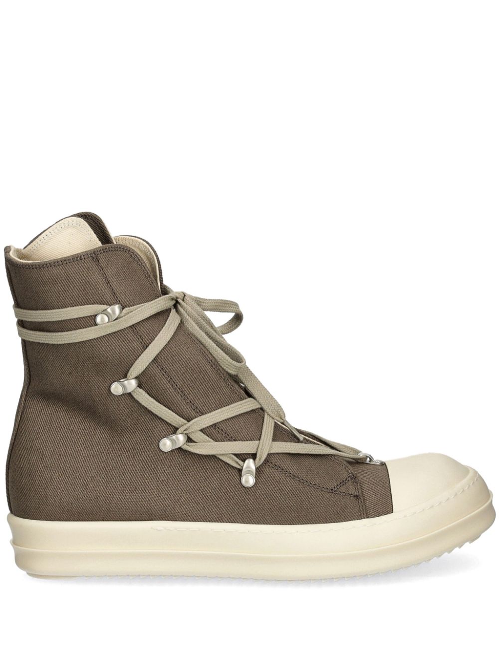 Rick Owens DRKSHDW lace-up high-top sneakers Brown