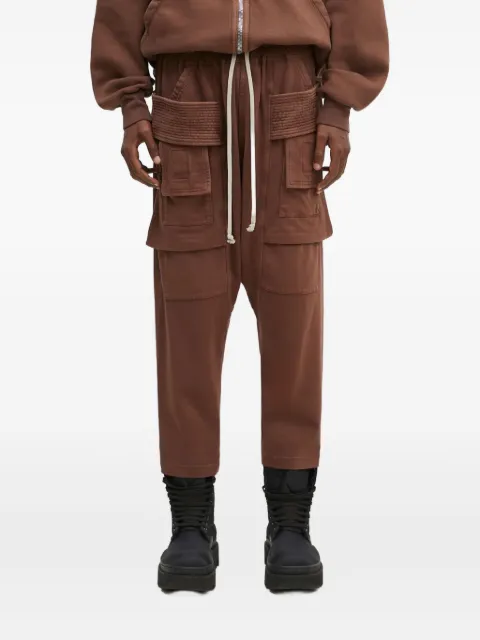 Rick Owens DRKSHDW mutiple-pockets drawstring drop-crotch trousers