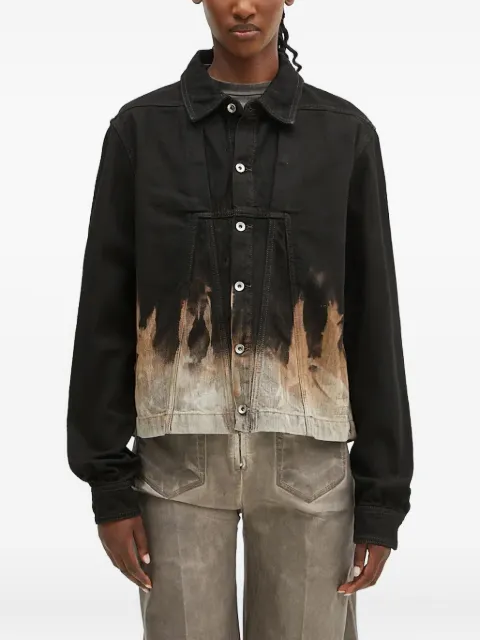 Rick Owens DRKSHDW flame-print denim jacket