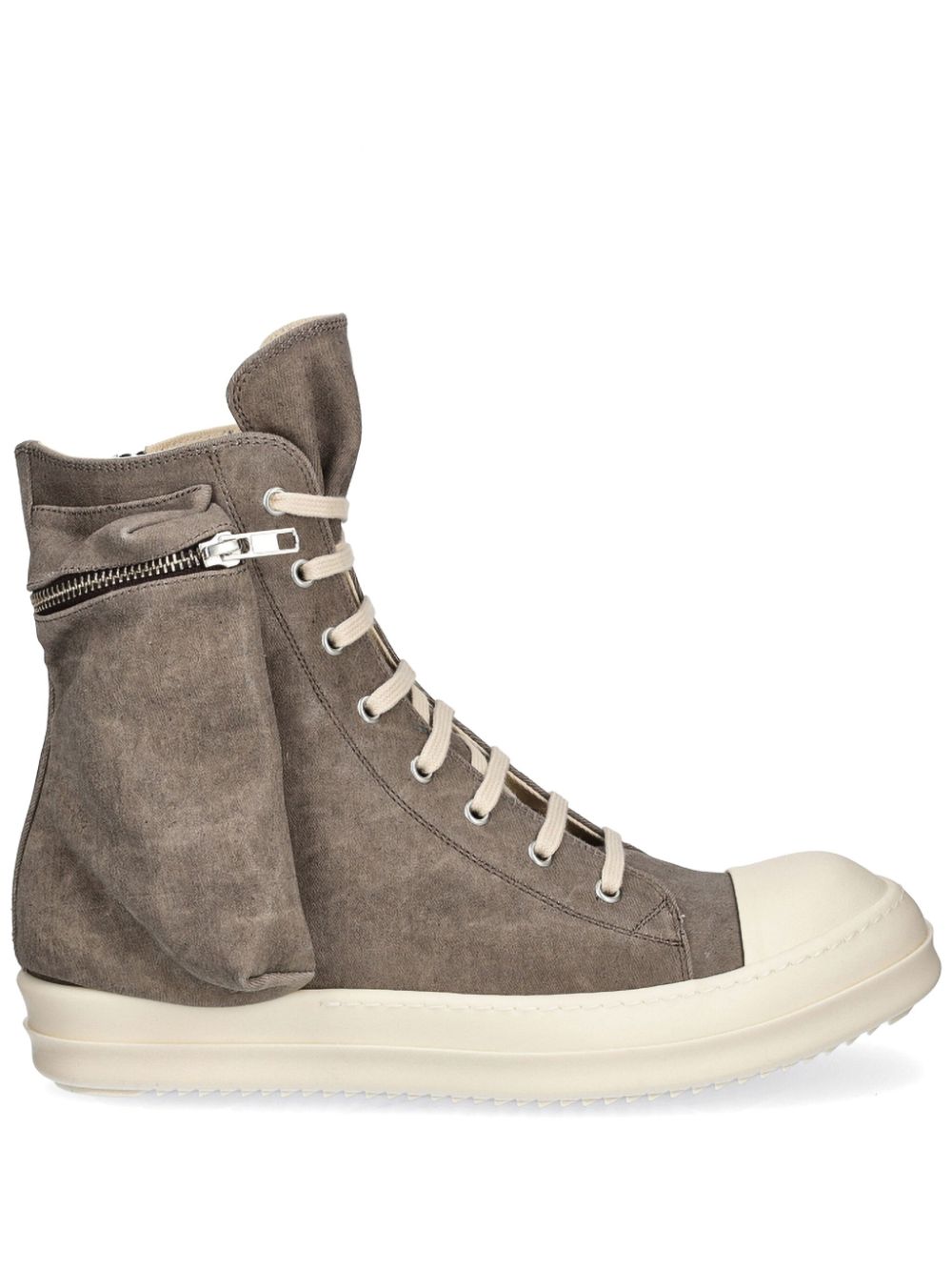 Rick Owens DRKSHDW side-pocket high-top sneakers Grey