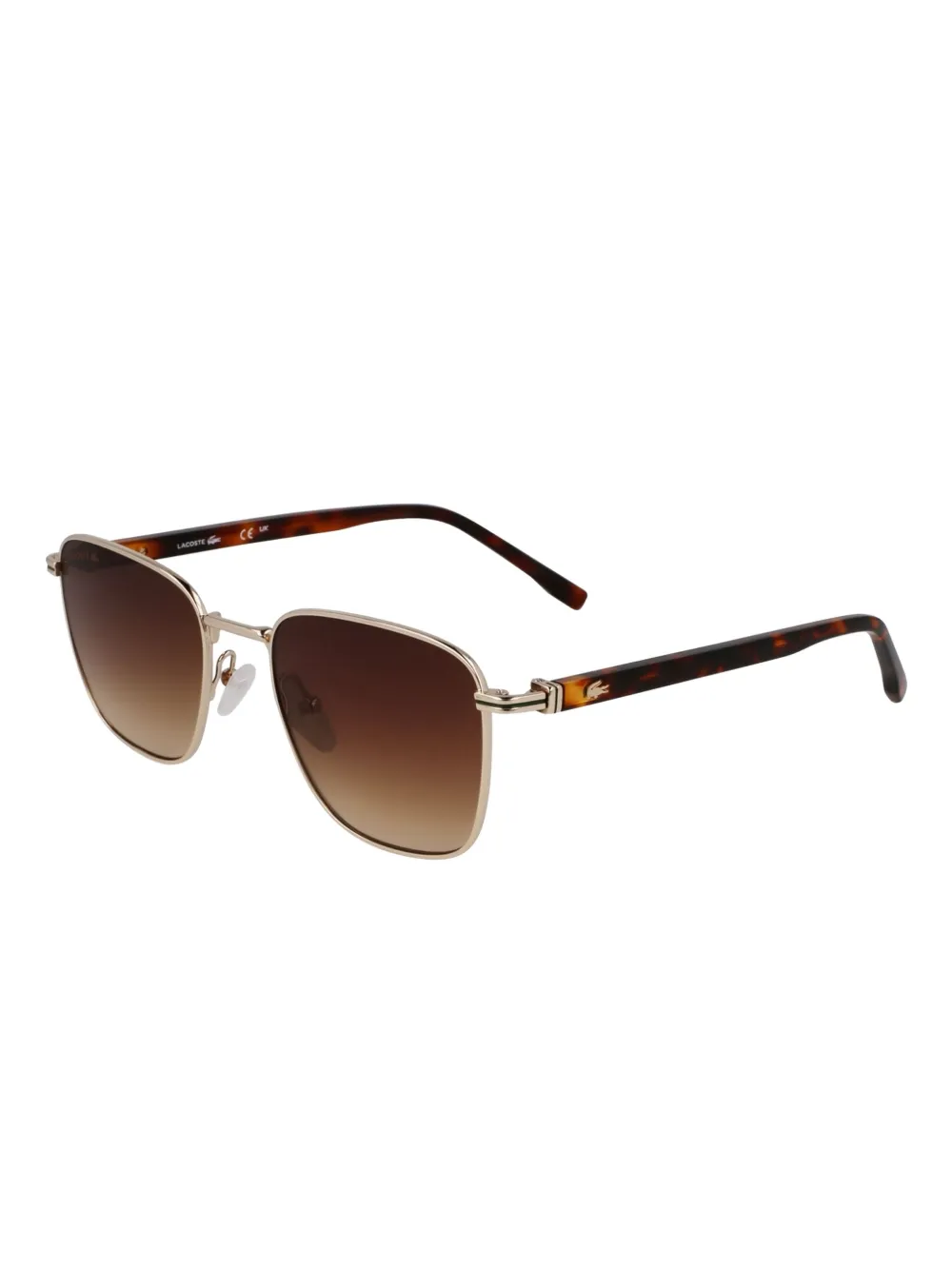 Lacoste Zonnebril met vierkant montuur Bruin