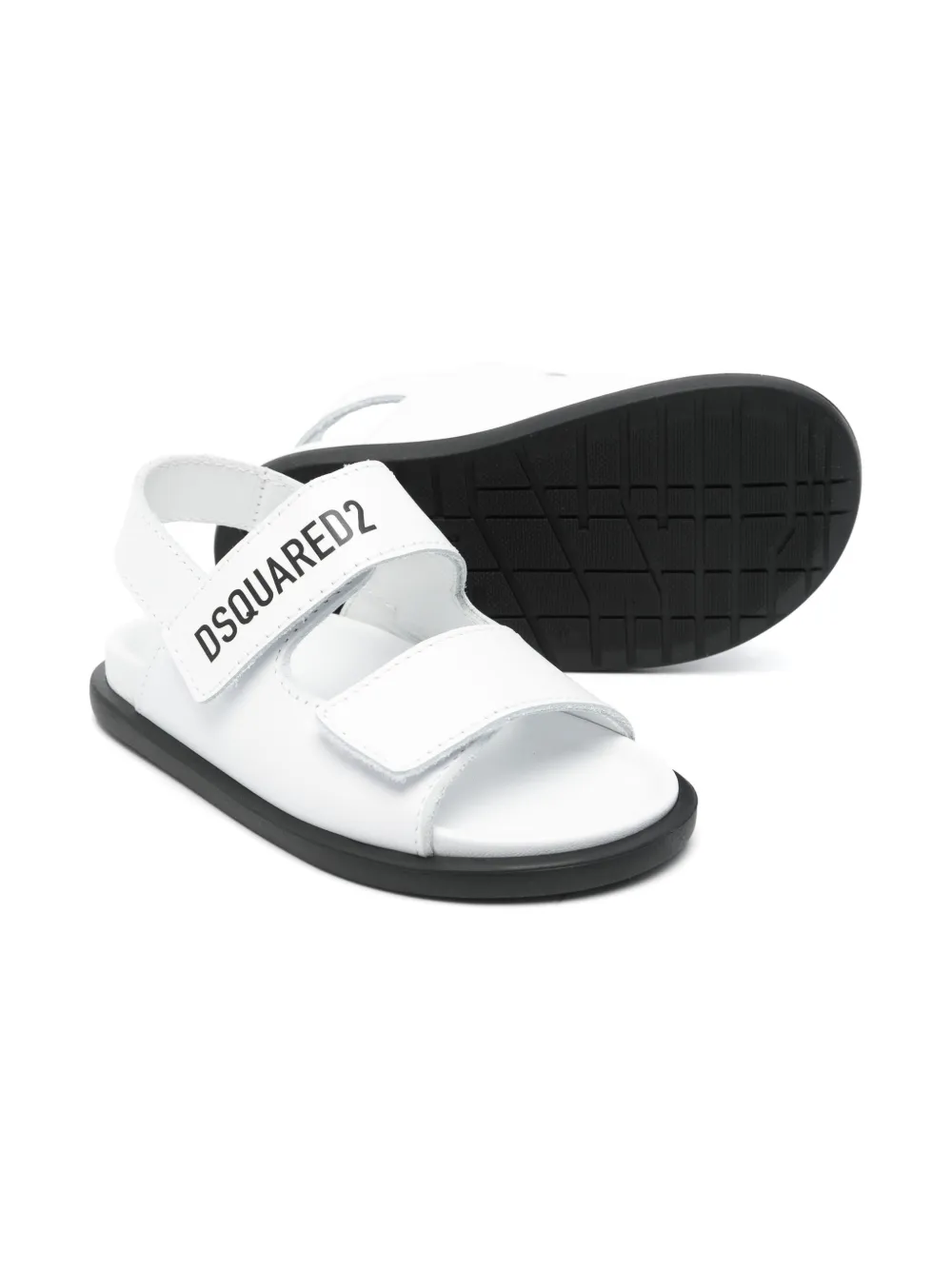 DSQUARED2 KIDS leather sandals - Wit