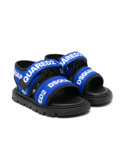 DSQUARED2 KIDS sandalias con ribete del logo