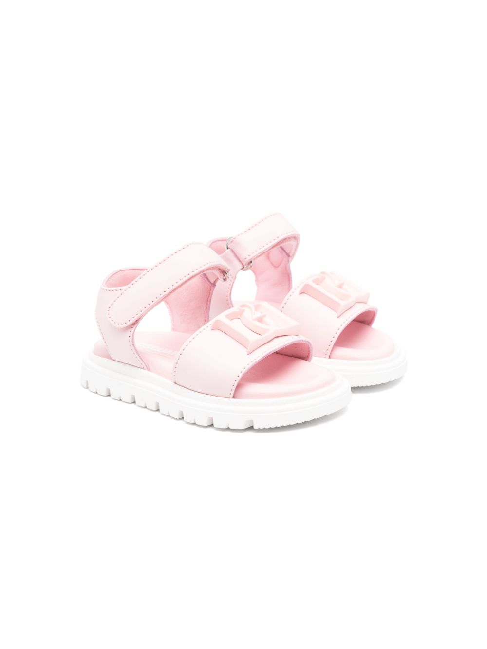 DSQUARED2 KIDS Sandalen met logoplakkaat Roze