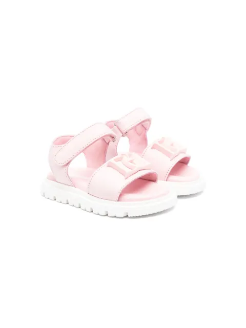 DSQUARED2 KIDS sandalias con placa del logo